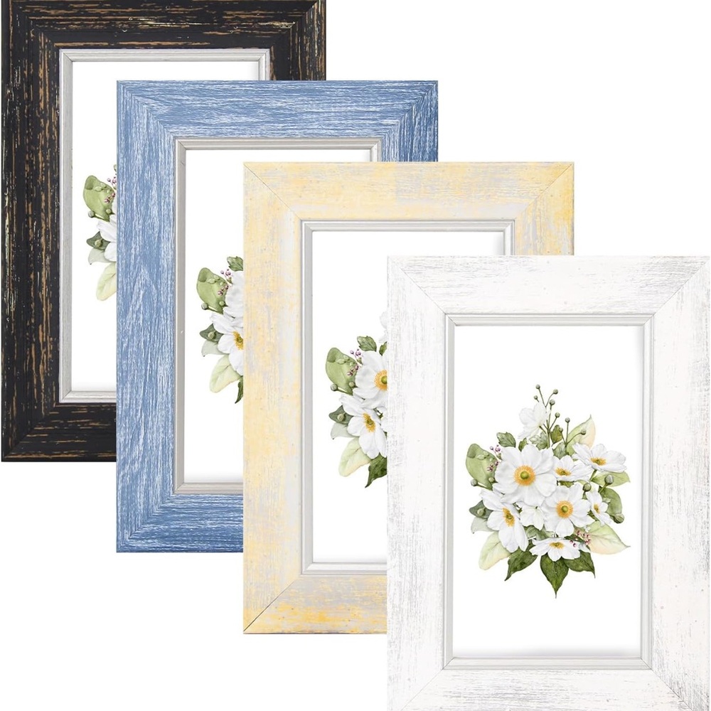 Rustic Multi-Color Picture Frame Set